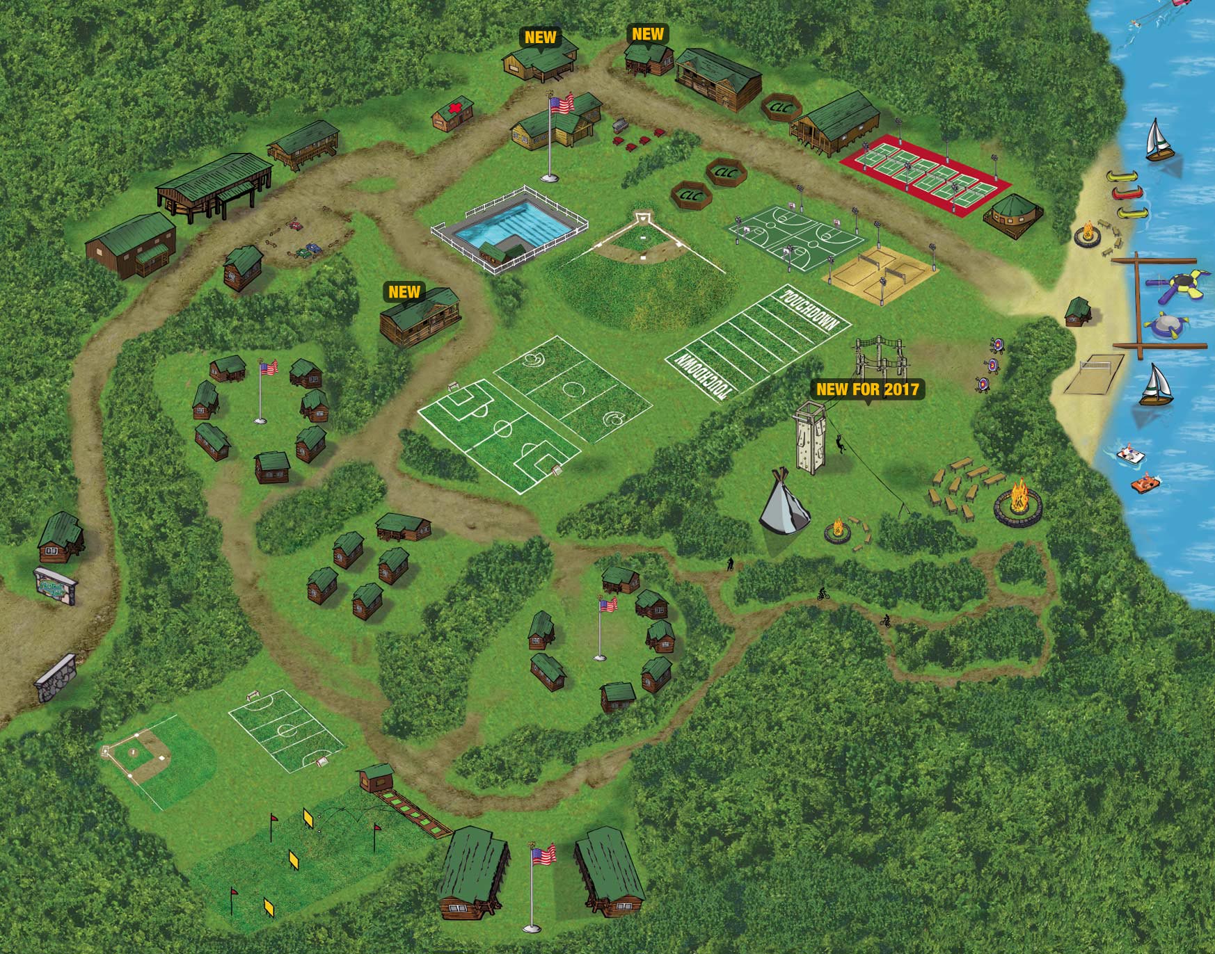 Chestnut Lake Camp Map